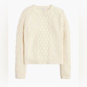 J. Crew Women's Ivory Cable Knit Sweater NWT